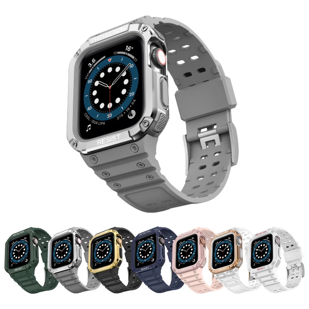Чехол для Apple Watch 45 мм 41 мм, прочный металлический бампер с движущейся крепостью, мужской военный ремешок для IWatch 7 SE 6 5 4 3
Чехол для Apple Watch 45 мм 41 мм, прочный металлический бампер с движущейся крепостью, мужской военный ремешок для IWatch 7 SE 6 5 4 3