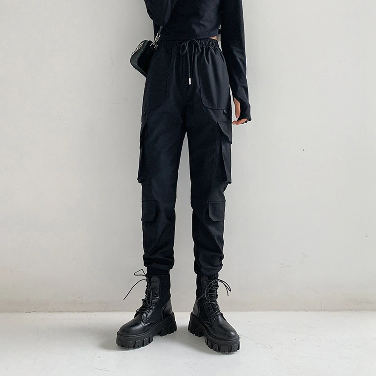 Women Baggy Cargo Pants Casual Korean Fashion Harajuku Jogger Pants With Pockets Patchwork Loose Trousers Streetwear Pants 4
Women Baggy Cargo Pants Casual Korean Fashion Harajuku Jogger Pants With Pockets Patchwork Loose Trousers Streetwear Pants 4
