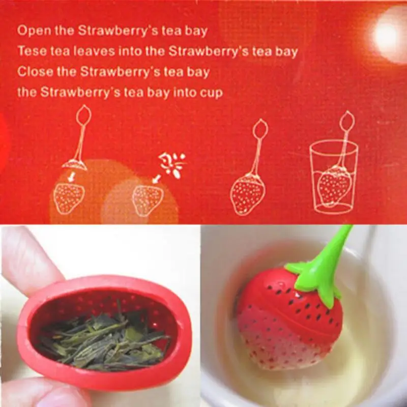 2pc Strawberry Silicone Loose Tea Leaf Strainer Herbal Spice Infuser Filter Diffuser Tea Infuser Filter Diffuser Fun Cartoon
2pc Strawberry Silicone Loose Tea Leaf Strainer Herbal Spice Infuser Filter Diffuser Tea Infuser Filter Diffuser Fun Cartoon