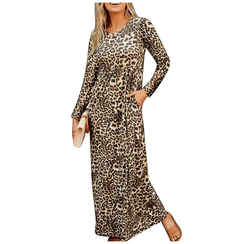 Leopard Long Sleeve Round Neck High Waist Dress Ankle Length Spring Autumn Women Dresses Casual Dresses 2021 New
Leopard Long Sleeve Round Neck High Waist Dress Ankle Length Spring Autumn Women Dresses Casual Dresses 2021 New