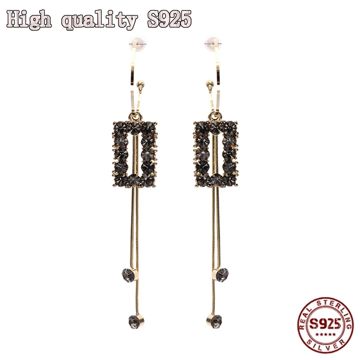 2021 New Temperament Square Earrings S925 Silver Needle Tassel Geometry Two Wear Personality Sweet Romantic Lady Earrings
2021 New Temperament Square Earrings S925 Silver Needle Tassel Geometry Two Wear Personality Sweet Romantic Lady Earrings