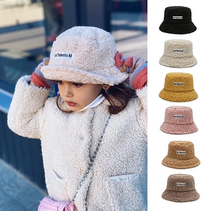 Winter Baby Girl Boy Bucket Hat Cute Lamb Wool Letter Kids Fisherman Hat Solid Flat Top Hats Children Outdoor Thick Warm Sun Cap
Winter Baby Girl Boy Bucket Hat Cute Lamb Wool Letter Kids Fisherman Hat Solid Flat Top Hats Children Outdoor Thick Warm Sun Cap
