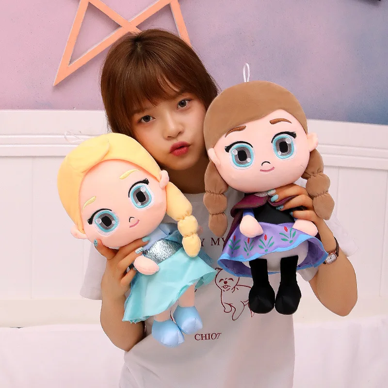 

Плюшевая кукла Disney «Холодное сердце 2», Эльза и Анна, мягкая набивная принцесса для девочек, милый подарок на Хэллоуин и Рождество
