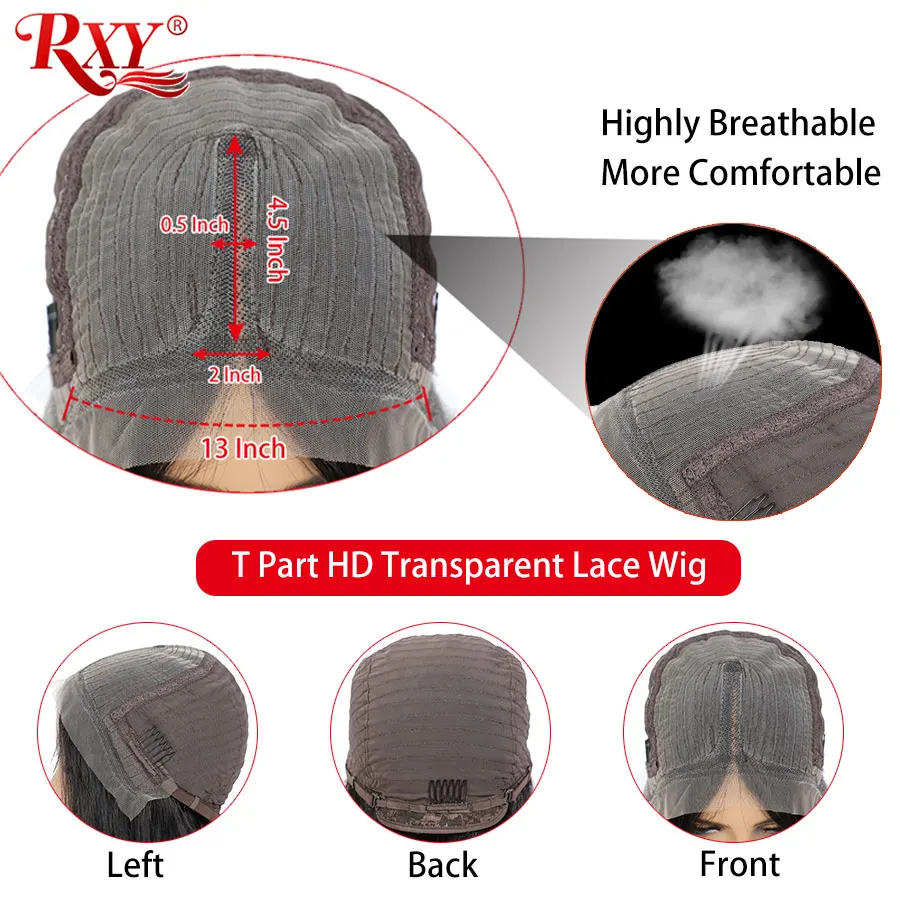 250 плотность фронтальный парик с глубокой волной 9A RXY прозрачные парики на сетке T