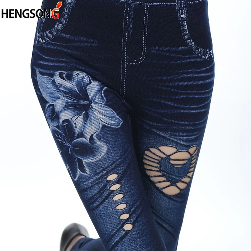 Plus Size Women Jeans Leggings Fashion High Waist Leggings Female Flowers Print Ankle-Length Leggings Pants Hollow Denim Leggins
Plus Size Women Jeans Leggings Fashion High Waist Leggings Female Flowers Print Ankle-Length Leggings Pants Hollow Denim Leggins