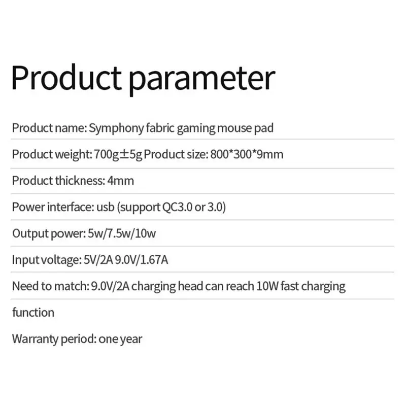 2 in 1 10W Wireless Charging Mouse Pad RGB Large Wireless Charger Extended Soft Gaming Mousepad Mat for iPhone 12 Pro Galaxy S20 
2 in 1 10W Wireless Charging Mouse Pad RGB Large Wireless Charger Extended Soft Gaming Mousepad Mat for iPhone 12 Pro Galaxy S20