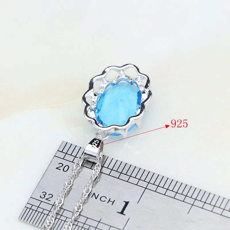 925 Silver Jewelry Sky Blue Australian Crystal White CZ Jewelry Sets For Women Engagement Earring/Pendant/Necklace/Bracelet/Ring
925 Silver Jewelry Sky Blue Australian Crystal White CZ Jewelry Sets For Women Engagement Earring/Pendant/Necklace/Bracelet/Ring