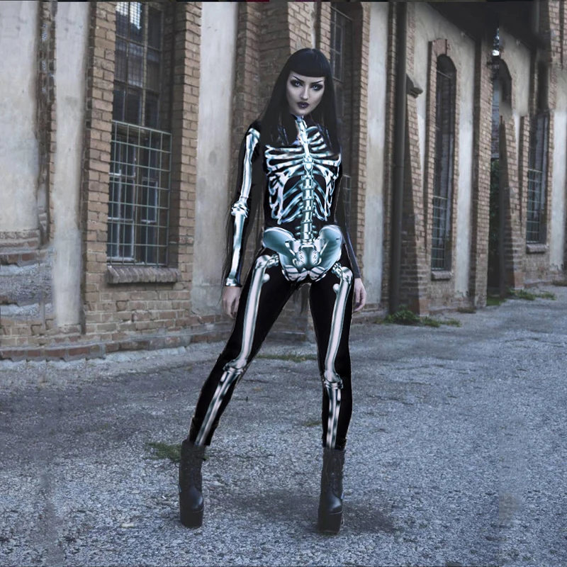 Halloween Scary Carnival Party Costumes 2021 Evil Human Ghost Cosplay Clothing New Human Skeleton Print Bodycon Scary Jumpsuits
Halloween Scary Carnival Party Costumes 2021 Evil Human Ghost Cosplay Clothing New Human Skeleton Print Bodycon Scary Jumpsuits