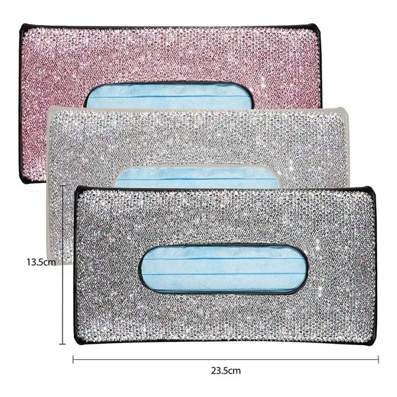 Car Sun Visor Tissue Box Holder Crystal Sparkling Napkin Holder PU Leather Back Seat Tissue Box Auto Interior Tissue Boxes
Car Sun Visor Tissue Box Holder Crystal Sparkling Napkin Holder PU Leather Back Seat Tissue Box Auto Interior Tissue Boxes