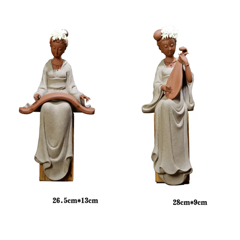 Creative Ceramic Backflow Incense Burner Pure Hand-carved Zen Play The Zither El Lute Ladies Ornaments Home Crafts Decor M3059
Creative Ceramic Backflow Incense Burner Pure Hand-carved Zen Play The Zither El Lute Ladies Ornaments Home Crafts Decor M3059