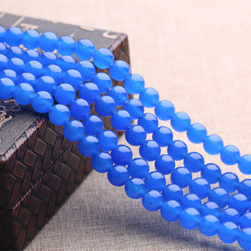 Grade A Natural Blue Color Jade Beads 6mm 8mm 10mm 12mm Smooth Polished Round 15 Inch Strand YZ15 
Grade A Natural Blue Color Jade Beads 6mm 8mm 10mm 12mm Smooth Polished Round 15 Inch Strand YZ15