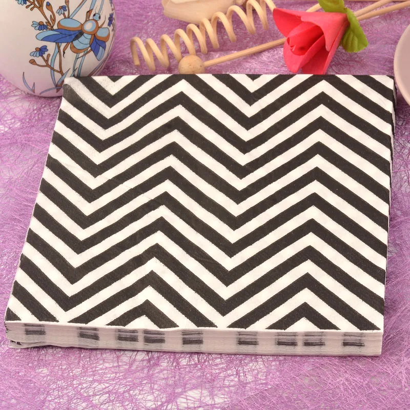 33*33cm 20pcs/lot Black Wave Pattern Color Printed Paper Wedding Napkin Decoupage Servilletas Table Paper Napkins Elegant Tissue
33*33cm 20pcs/lot Black Wave Pattern Color Printed Paper Wedding Napkin Decoupage Servilletas Table Paper Napkins Elegant Tissue