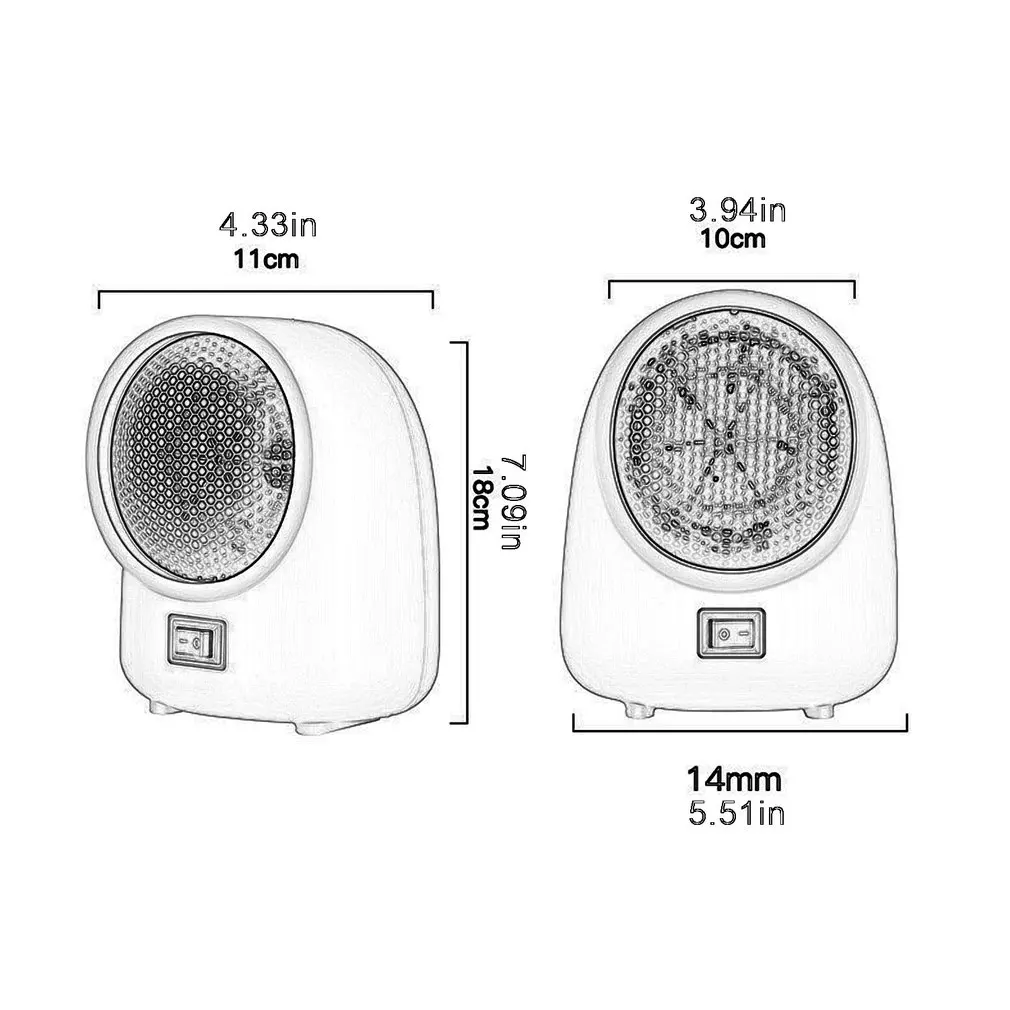 Mini Heater Household Electric Heater Heating Heater Compact And Portable Desktop Heater Warm Practical N4
Mini Heater Household Electric Heater Heating Heater Compact And Portable Desktop Heater Warm Practical N4