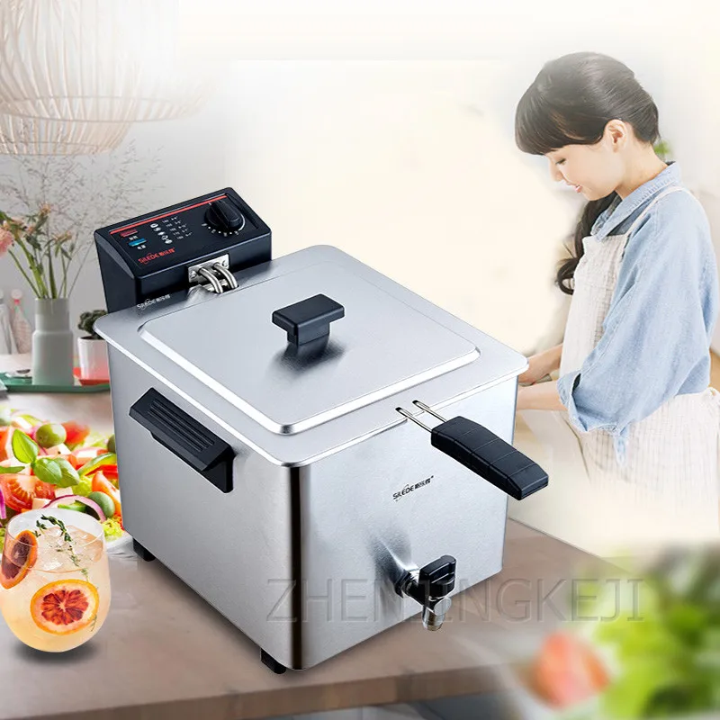 220V Commercial Electric Fryer Single Cylinder 8L Vertical Fried Chicken Chop Machine Equipment Large Capacity Electric Fryer
220V Commercial Electric Fryer Single Cylinder 8L Vertical Fried Chicken Chop Machine Equipment Large Capacity Electric Fryer