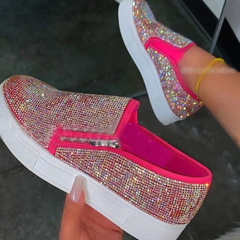 European and American round toe thick bottom rhinestone single shoes women casual shoes large size side zipper small white shoes
European and American round toe thick bottom rhinestone single shoes women casual shoes large size side zipper small white shoes