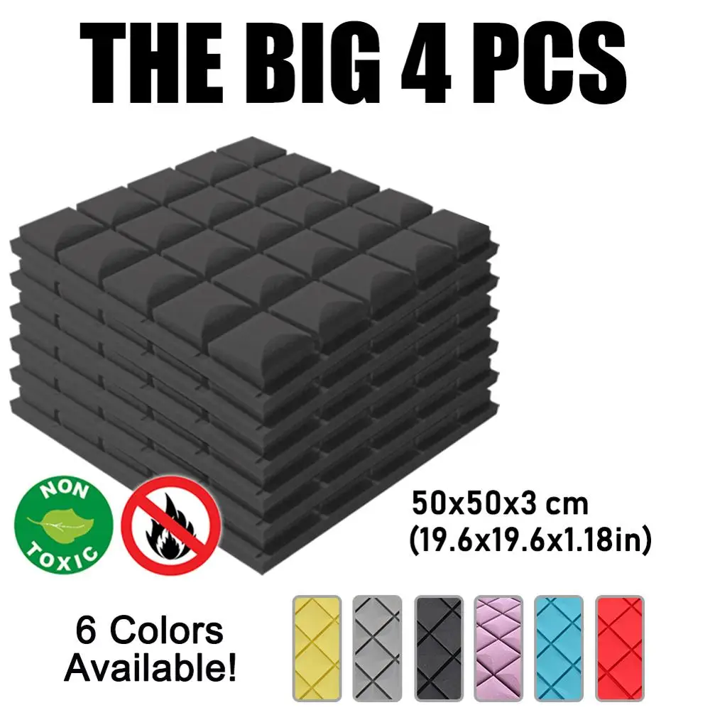 4pcs 50 x 50 x 3 cm Soundproofing Foam Acoustic Foam Sound Treatment Studio Room Absorption Tiles Polyurethane foam DROPSHIPPING 
4pcs 50 x 50 x 3 cm Soundproofing Foam Acoustic Foam Sound Treatment Studio Room Absorption Tiles Polyurethane foam DROPSHIPPING