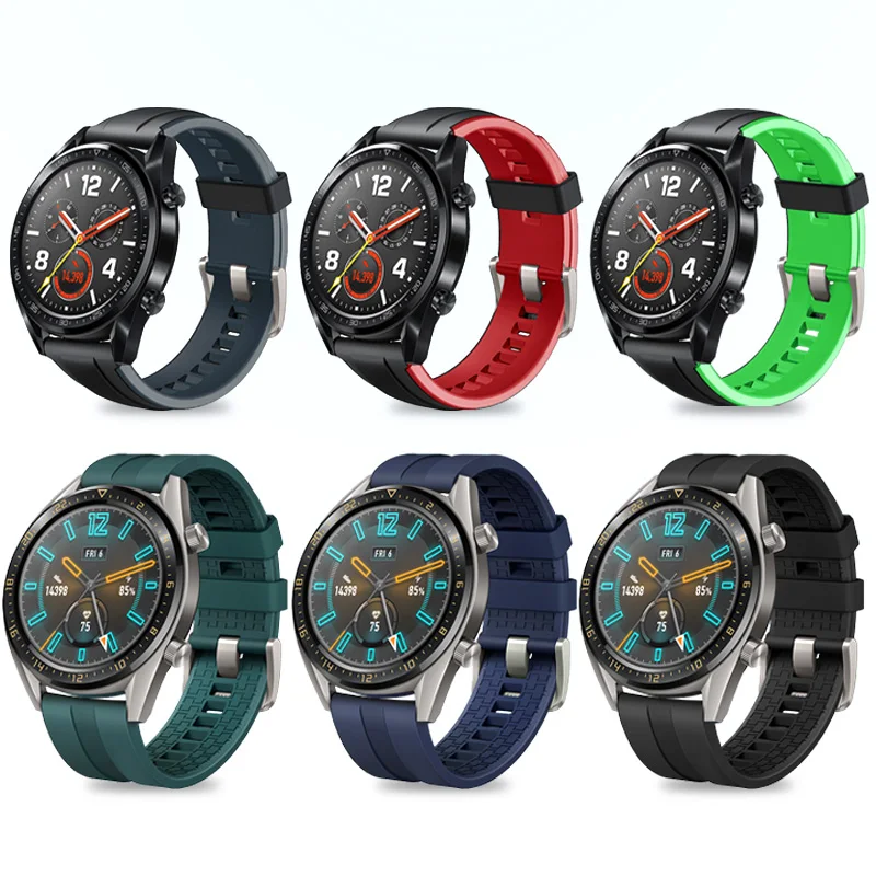 22 мм ремешок для часов Huawei Watch GT 2 2E Активный/Элегантный силиконовый спортивный