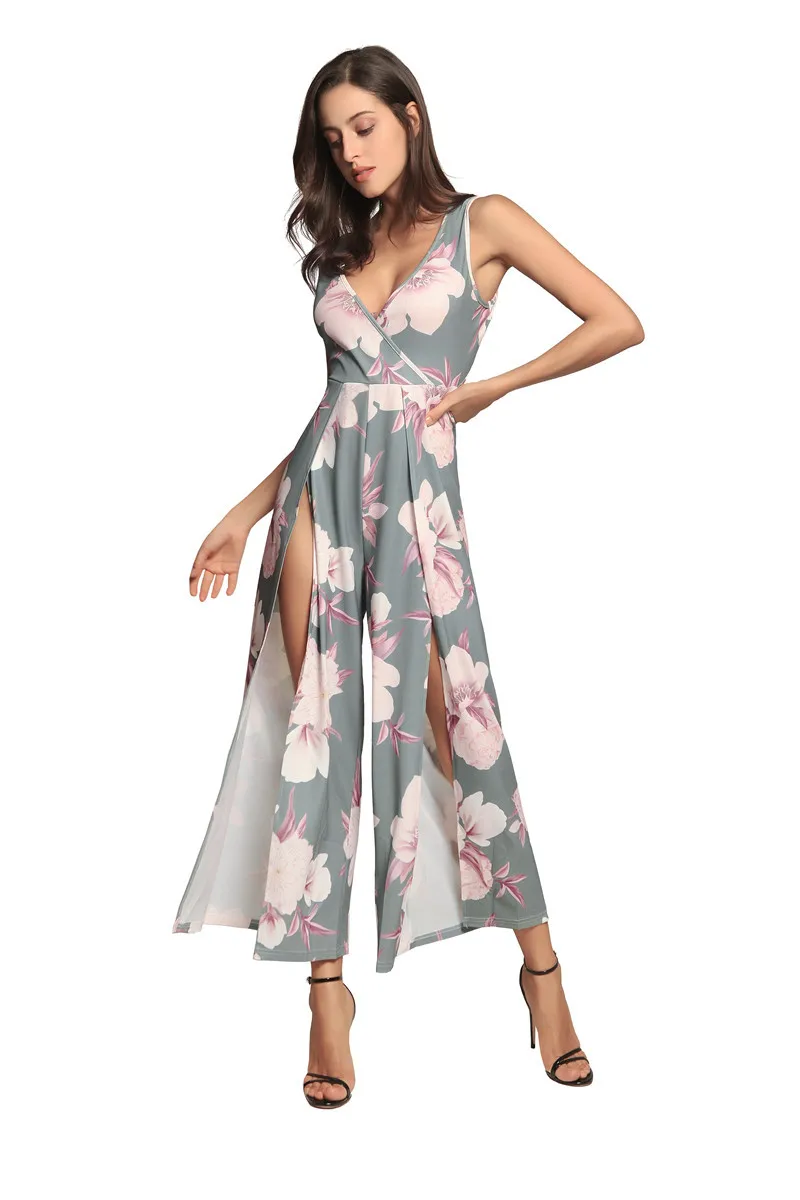 V-Neck Sleeveless Sexy Women Jumpsuit Boho Print Jumpsuit Women Split Casual New Spring 2019 Beach Overall Loose Wide Leg Pants
V-Neck Sleeveless Sexy Women Jumpsuit Boho Print Jumpsuit Women Split Casual New Spring 2019 Beach Overall Loose Wide Leg Pants