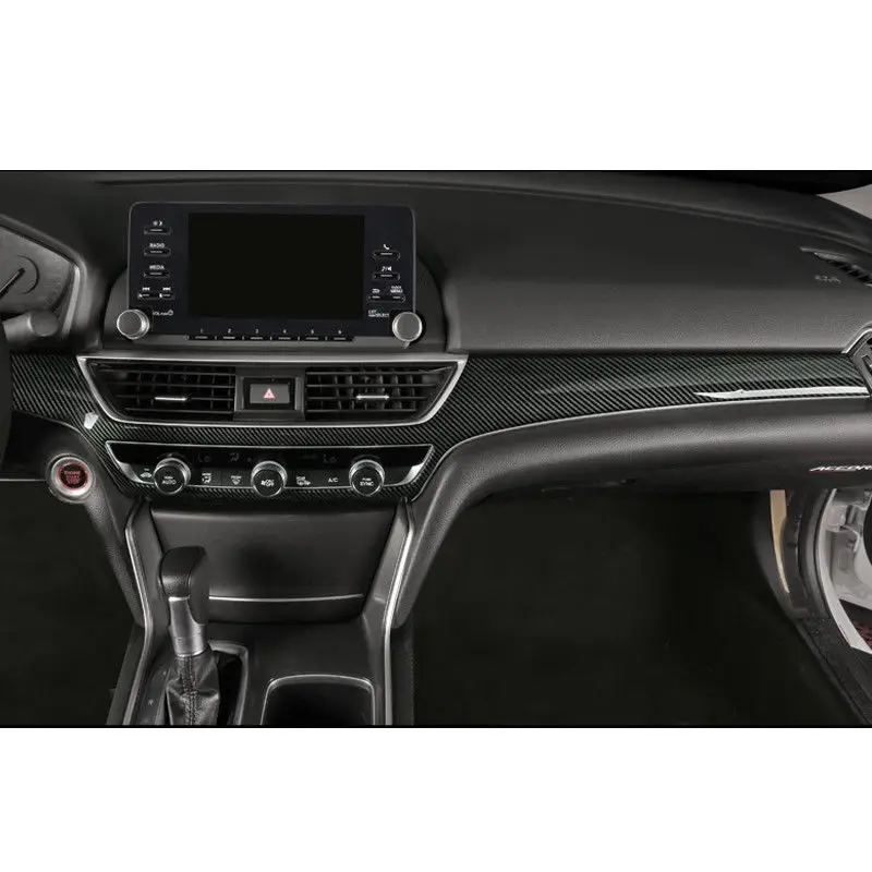 Подходит для 2018-2019 Honda Accord углеродное волокно черная накладка на переднюю панель приборов 2 шт. 
Подходит для 2018-2019 Honda Accord углеродное волокно черная накладка на переднюю панель приборов 2 шт.