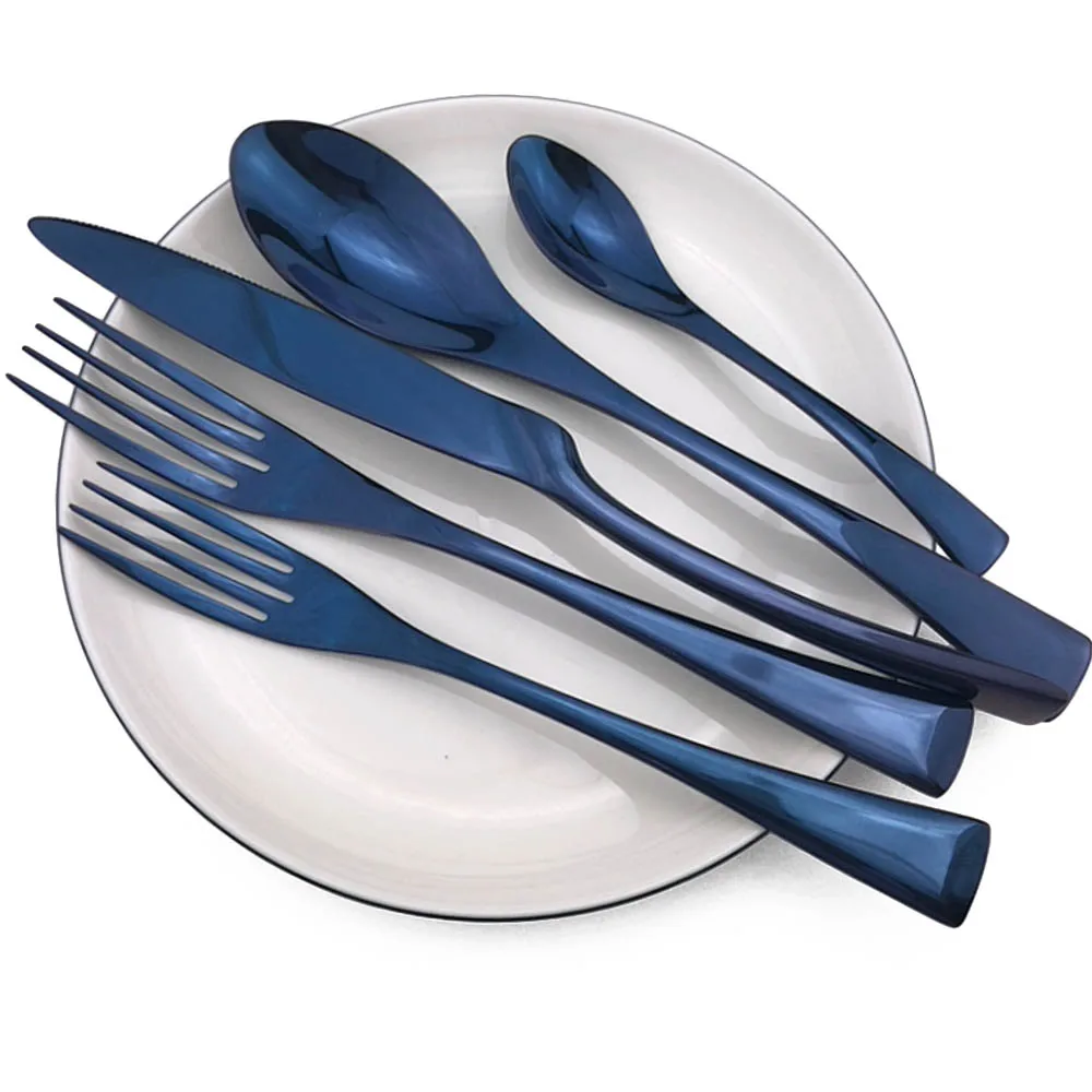 4/5/6pcs Shiny Blue Cutlery Set 304 Stainless Steel Dinnerware Set Knife Steak Fork Table Dinner Set Tableware Silverware Set
4/5/6pcs Shiny Blue Cutlery Set 304 Stainless Steel Dinnerware Set Knife Steak Fork Table Dinner Set Tableware Silverware Set