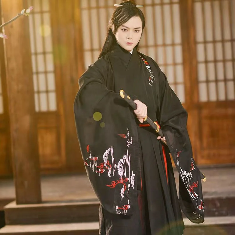 Chinese Ancient Hanfu Dress Traditional Classical Clothing Tang Dynasty Adult Swordsman Robe Men Halloween Cosplay Costumes 
Chinese Ancient Hanfu Dress Traditional Classical Clothing Tang Dynasty Adult Swordsman Robe Men Halloween Cosplay Costumes