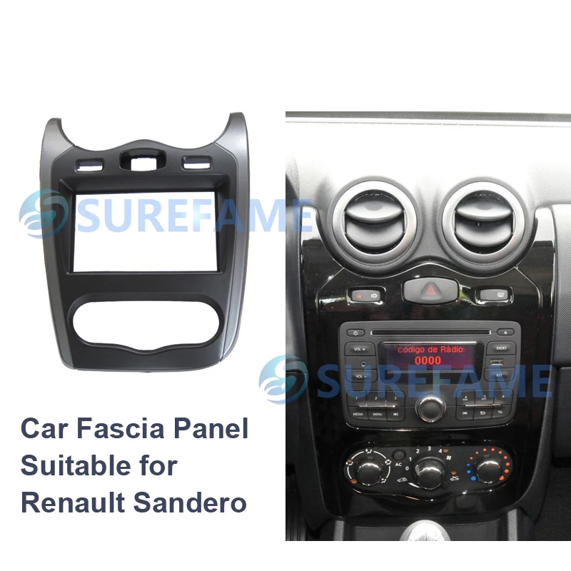 Двойной разъем автомобиля Facia для 2013 Renault Sandero Радио DVD стерео CD панель приборная