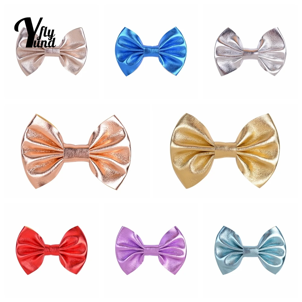 

Yundfly 3.7 Inches Candy Color Bowknot Infant Bangs Hairpins Fashion Handmade Bows Duckbill Clips Baby Headwear Hair Accessories