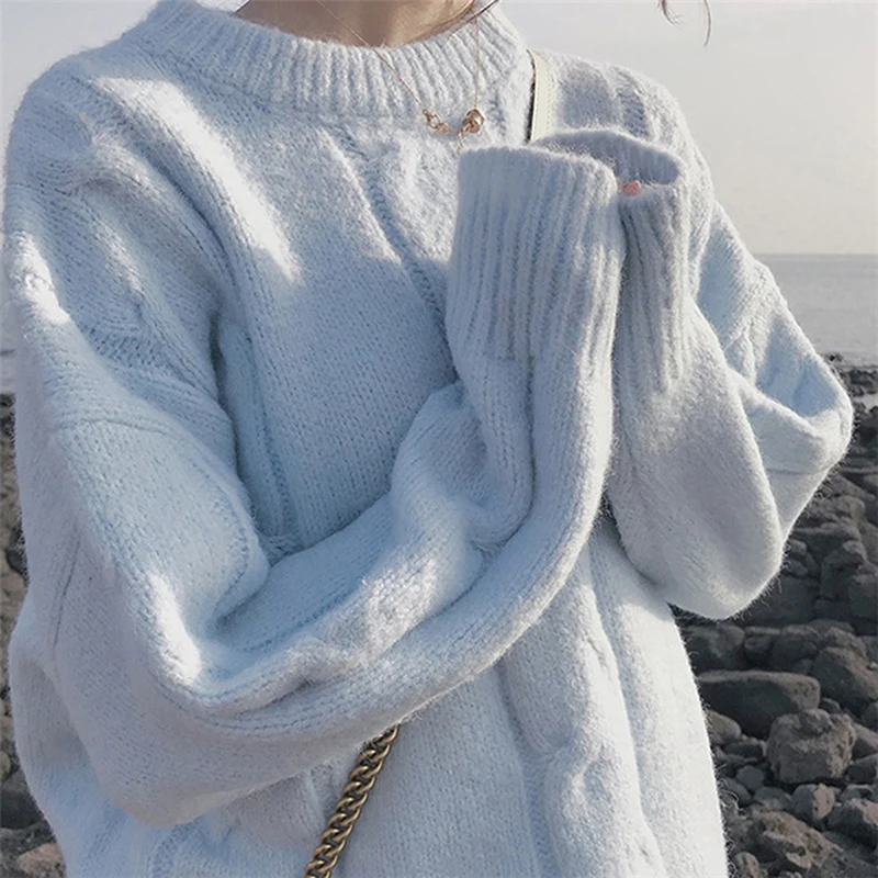 Women Sweater Cashmere Winter Thick Warm Pullover Sweater O Neck Casual Loose Female Jumper Knitted Pull Femme
Women Sweater Cashmere Winter Thick Warm Pullover Sweater O Neck Casual Loose Female Jumper Knitted Pull Femme
