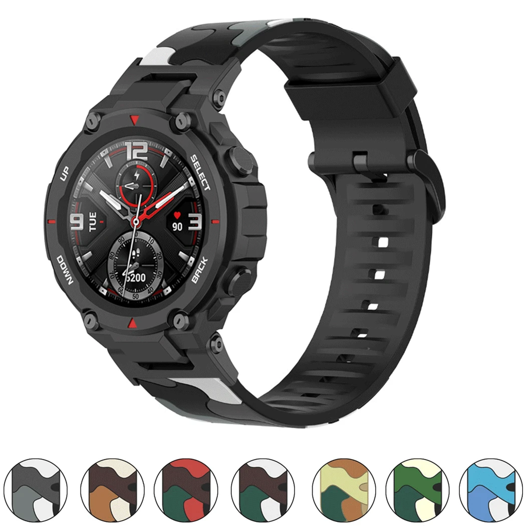 Камуфляжный резиновый ремешок для Amazfit T-Rex Pro / T Rex, силиконовый ремешок, сменный спортивный браслет, аксессуары
Камуфляжный резиновый ремешок для Amazfit T-Rex Pro / T Rex, силиконовый ремешок, сменный спортивный браслет, аксессуары