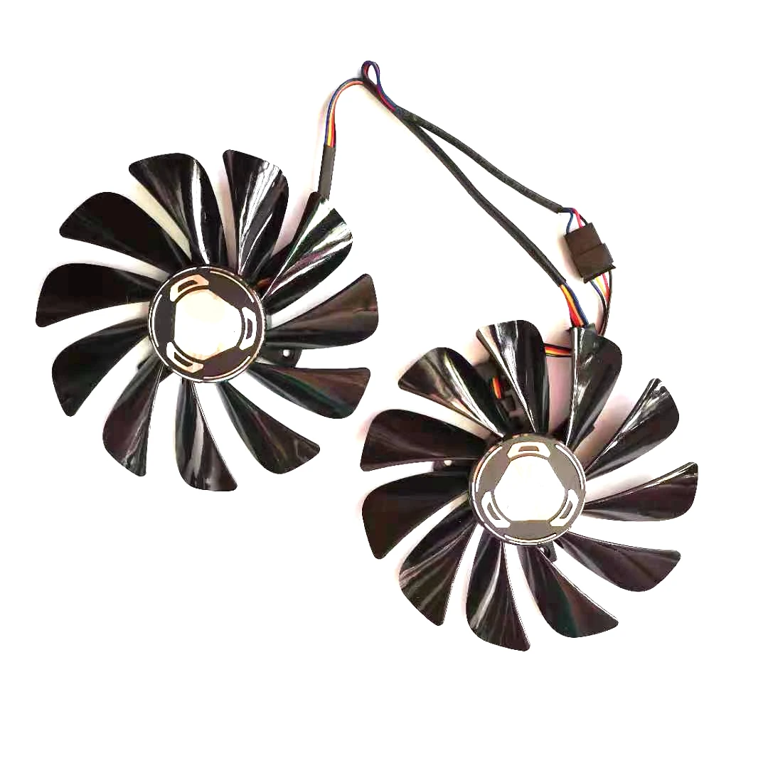 

New graphics card fan FDC10U12S9-C 2pcs/lot 95mm 4pin for XFX Radeon RX5600 XT RX5700 XT RAW II