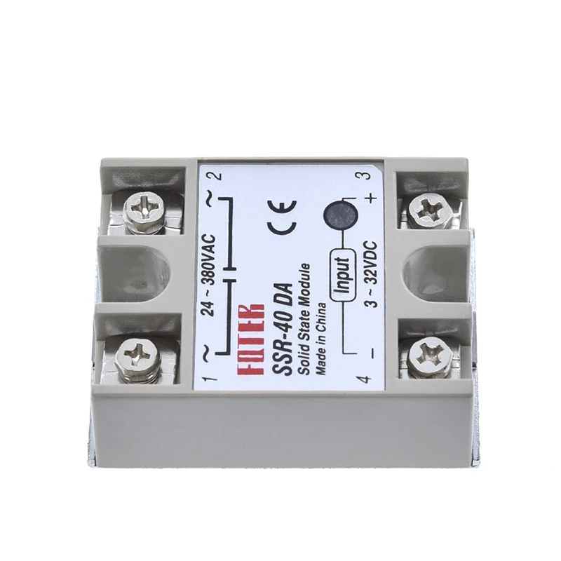 Твердотельное реле Φ SSR-10DA 10A 25A 40A 50A фактически 3-32V DC TO 24-380V AC SSR 10DA 25DA 40DA 50DA |