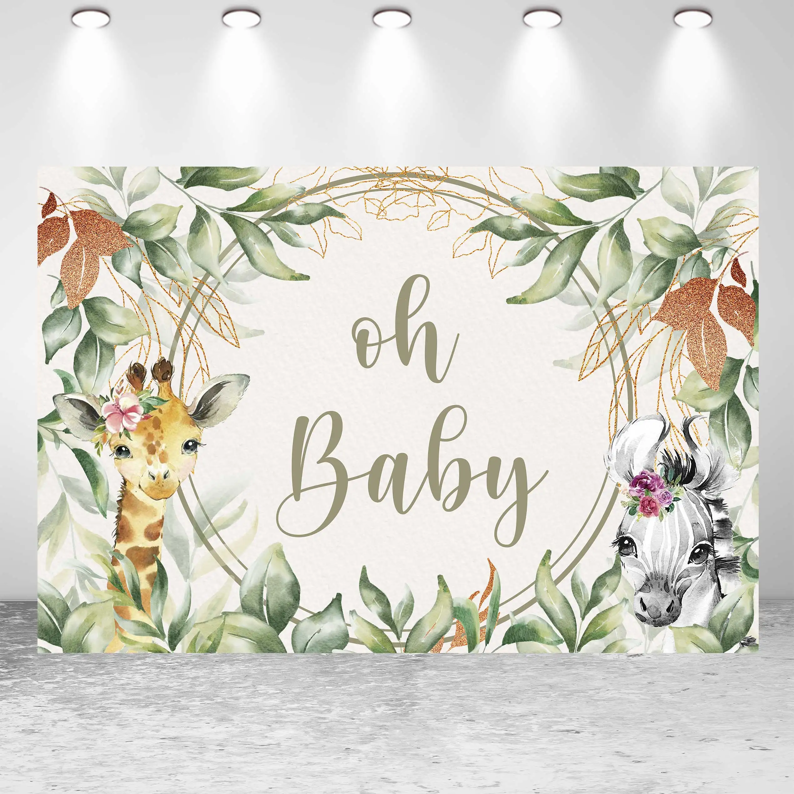 NeoBack Happy Birthday Baby Shower Animal Giraff Watercolor Leaves Forest Party DIY Banner Photo Backdrop Photography Background
NeoBack Happy Birthday Baby Shower Animal Giraff Watercolor Leaves Forest Party DIY Banner Photo Backdrop Photography Background
