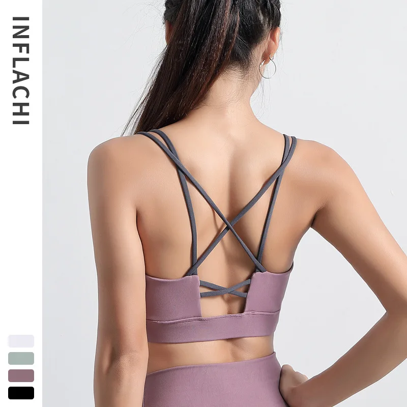 Double Shoulder Strap Sports Underwear women Fitness Yoga Vest Sports Bra Summer Solid Color Breathable Crop Top Sportswear New 
Double Shoulder Strap Sports Underwear women Fitness Yoga Vest Sports Bra Summer Solid Color Breathable Crop Top Sportswear New