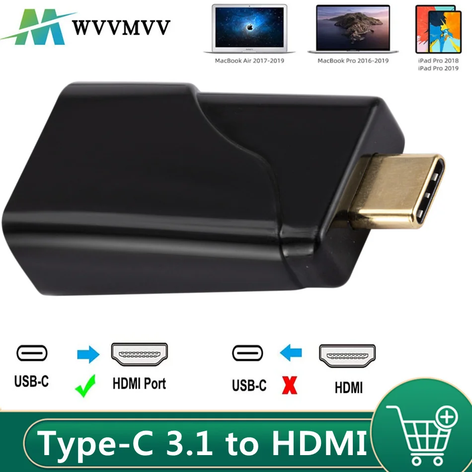 WvvMvv USB-C To HDMI-Compatible HD TV Adapter USB 3.1 4K Converter For PC Laptop Tablet Mobile Phones And Tablets
WvvMvv USB-C To HDMI-Compatible HD TV Adapter USB 3.1 4K Converter For PC Laptop Tablet Mobile Phones And Tablets