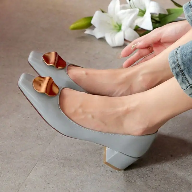RIZABINA Pumps Office Women'S Shoes Shallow Patent Leather Square Toe Fashion Shoes For Women Summer Party Footwear Size 31-43
RIZABINA Pumps Office Women'S Shoes Shallow Patent Leather Square Toe Fashion Shoes For Women Summer Party Footwear Size 31-43