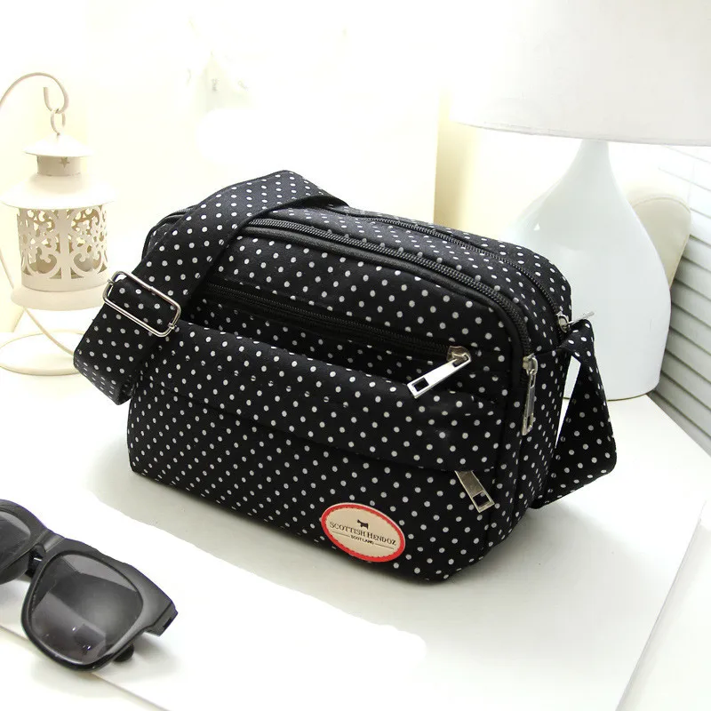 Summer Fashion Polka Dot Multicolor Printed Canvas Women's Crossbody Bag Trend Shoulder Bag Nylon Leisure Messenger Bag 
Summer Fashion Polka Dot Multicolor Printed Canvas Women's Crossbody Bag Trend Shoulder Bag Nylon Leisure Messenger Bag