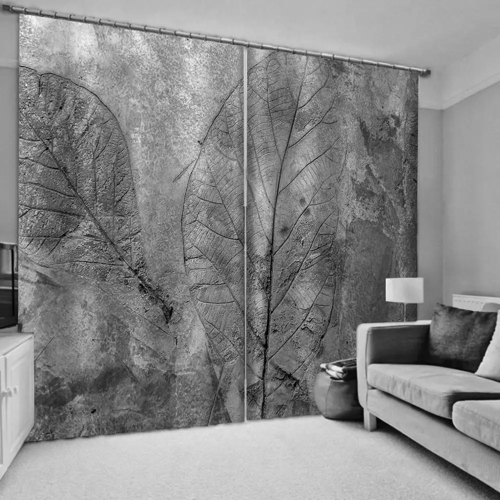 Luxury Blackout 3D Window Curtains For Living Room Bedroom grey leaf curtains Decoration curtains
Luxury Blackout 3D Window Curtains For Living Room Bedroom grey leaf curtains Decoration curtains