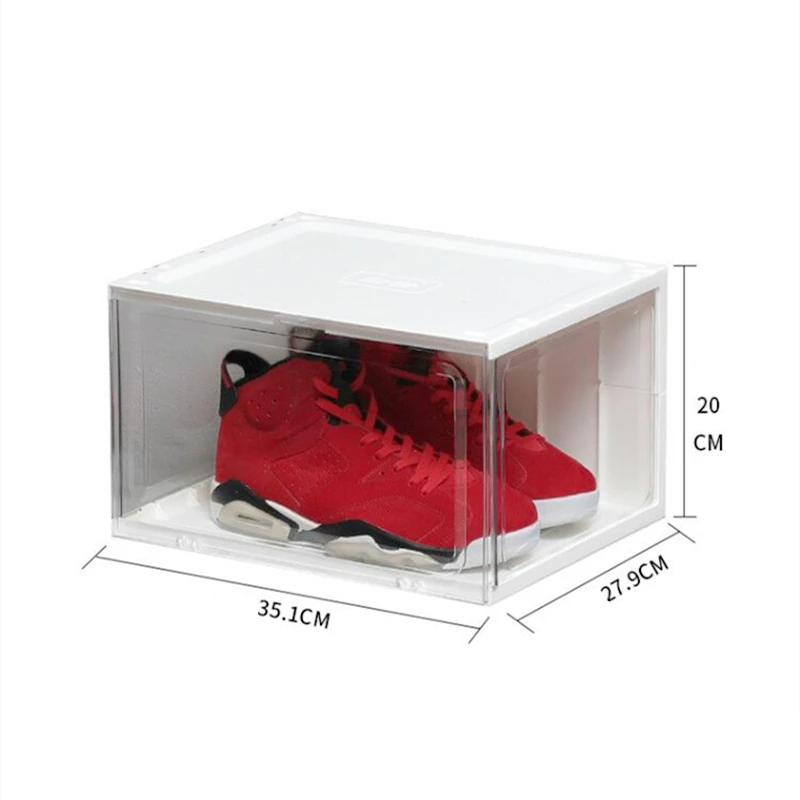 AJ Sneakers Box HD Transparent Acrylic Sports Shoes Storage bin Large-capacity Side Door Shoe Organizer Free Stacking Shoe Wall
AJ Sneakers Box HD Transparent Acrylic Sports Shoes Storage bin Large-capacity Side Door Shoe Organizer Free Stacking Shoe Wall