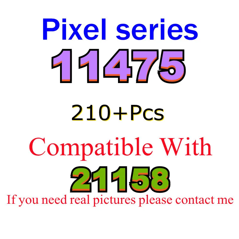 210Pcs 11475 Building Block Toy Pixel Series 21158 Assembled Building Block Children's Toy Gifts
210Pcs 11475 Building Block Toy Pixel Series 21158 Assembled Building Block Children's Toy Gifts