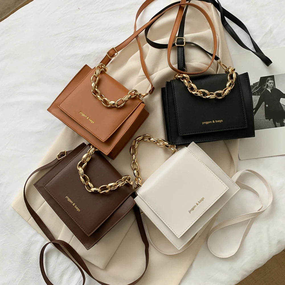 Fashion Solid Color Shoulder Bag Women Portable Autumn PU Leather Chain Messenger Bags Street Travel Handbag 2021 Women's Bag
Fashion Solid Color Shoulder Bag Women Portable Autumn PU Leather Chain Messenger Bags Street Travel Handbag 2021 Women's Bag