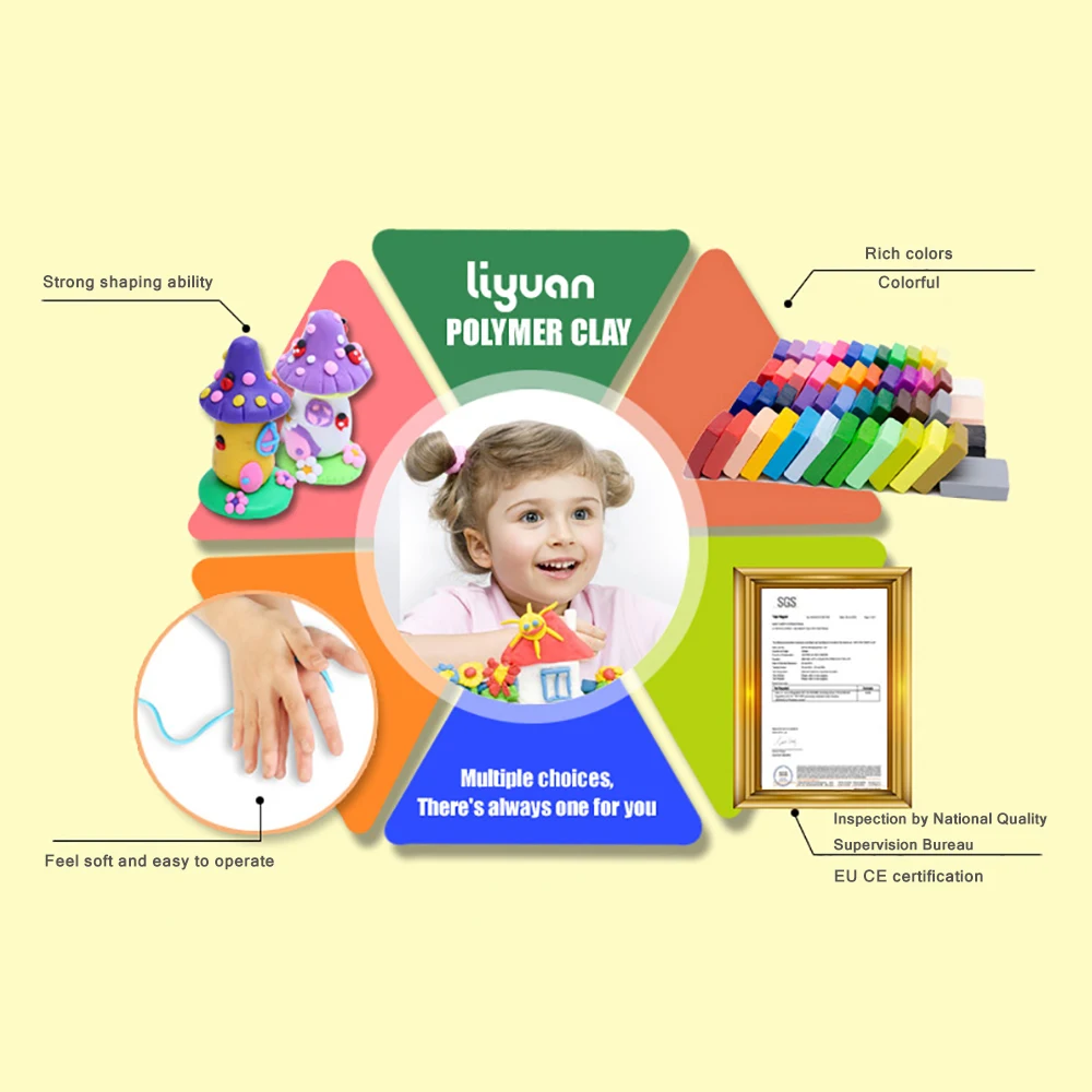 Children Handmade DIY 12&42 Colors Polymer Clay Modeling Soft Clay Set PCV Odorless Nontoxic Educational Toys
Children Handmade DIY 12&42 Colors Polymer Clay Modeling Soft Clay Set PCV Odorless Nontoxic Educational Toys