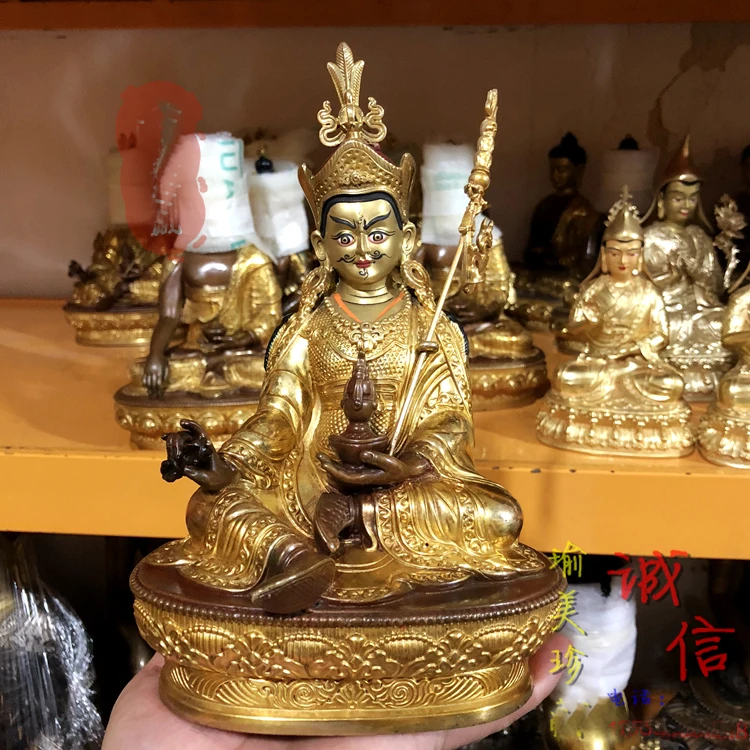21CM large # 5A GOOD buddha HOME Temple India Nepal Tibet Buddhism gold gilding Padmasambhava Guru Rinpoche Buddha brass statue
21CM large # 5A GOOD buddha HOME Temple India Nepal Tibet Buddhism gold gilding Padmasambhava Guru Rinpoche Buddha brass statue