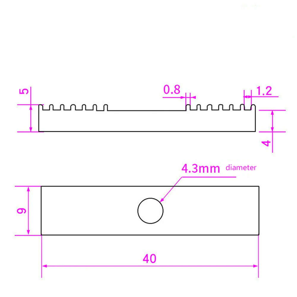 Aluminum Block Timing Belt Fixing Piece 9*40*5mm Tooth Pitch 2mm Clamp Fixed Clip For 3D Printer GT2 Timing Belt Width 6mm
Aluminum Block Timing Belt Fixing Piece 9*40*5mm Tooth Pitch 2mm Clamp Fixed Clip For 3D Printer GT2 Timing Belt Width 6mm