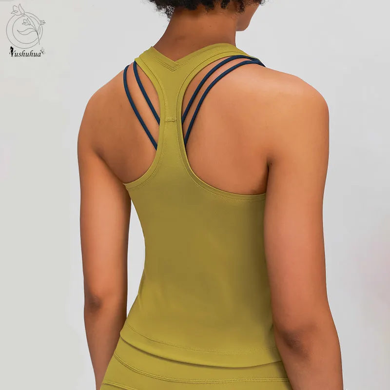 Yushuhua RACERBACK No Chest pad Yoga Shirt Gym Running Tank Tops Women Buttery-Soft Naked-Feel Plain Fitness Sport Workout Vest
Yushuhua RACERBACK No Chest pad Yoga Shirt Gym Running Tank Tops Women Buttery-Soft Naked-Feel Plain Fitness Sport Workout Vest