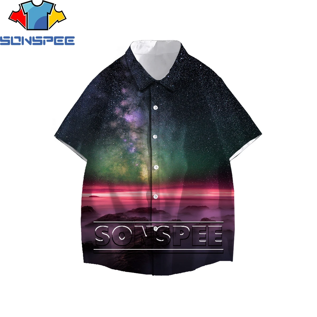 SONSPEE New Starry Sky Pattern 3D Print Men Women's Shirt Summer Original Personality Hawaiian Beach Loose Buttons Oversize Top
SONSPEE New Starry Sky Pattern 3D Print Men Women's Shirt Summer Original Personality Hawaiian Beach Loose Buttons Oversize Top