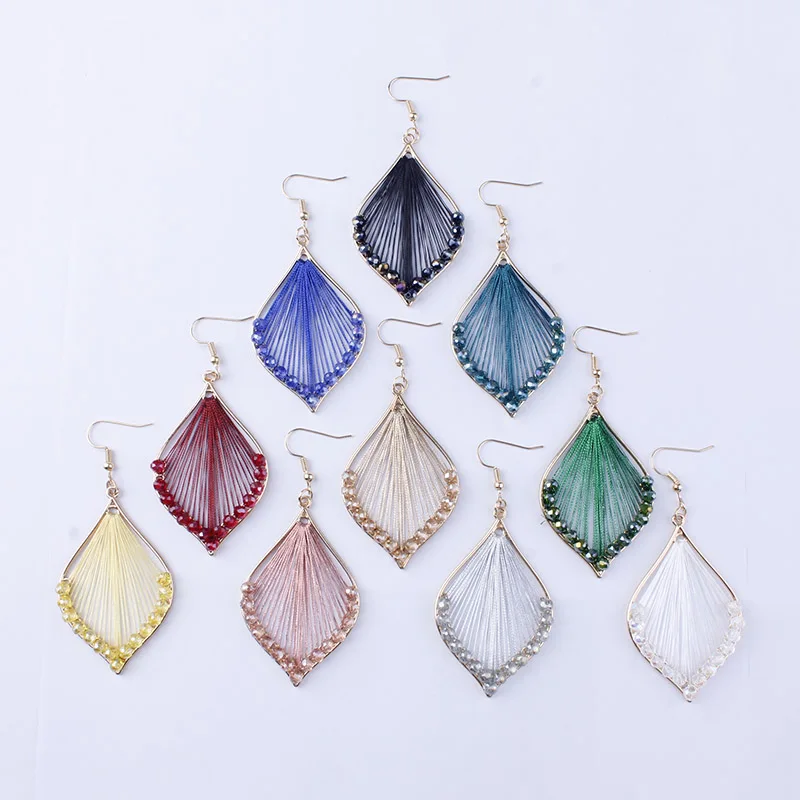 Gold Border Lace Faceted Multicolor Crystals Beaded Arrowhead Teardrop Dangle Drop Earrings for Women
Gold Border Lace Faceted Multicolor Crystals Beaded Arrowhead Teardrop Dangle Drop Earrings for Women
