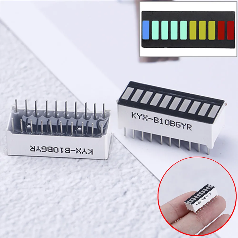 2Pcs 10 Segment Full Color LED Bargraph Light Display Module Ultra Bright Integrated Circuits
2Pcs 10 Segment Full Color LED Bargraph Light Display Module Ultra Bright Integrated Circuits