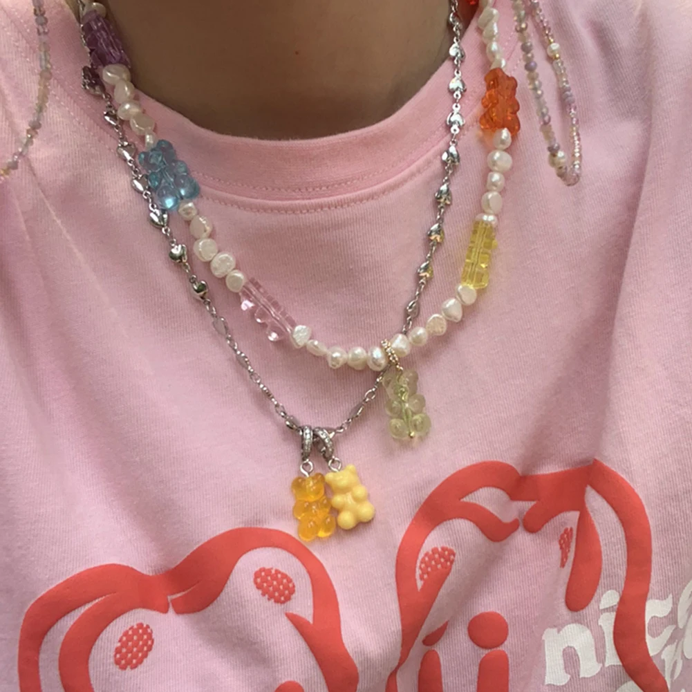 2021 Hot Candy Bear Pendant Chain Necklace for Women DIY Choker Gift Shiny Zircon Mushroom Cartoon Jewelry Accessories Wholesale
2021 Hot Candy Bear Pendant Chain Necklace for Women DIY Choker Gift Shiny Zircon Mushroom Cartoon Jewelry Accessories Wholesale