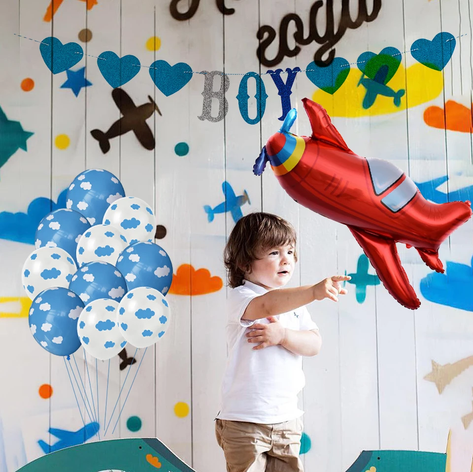 12 Inch Hawaii Sky Theme Kids Birthday Party Blue White Cloud Balloon And Boy Airplane Toy Banner Birthday Wedding Decoration
12 Inch Hawaii Sky Theme Kids Birthday Party Blue White Cloud Balloon And Boy Airplane Toy Banner Birthday Wedding Decoration