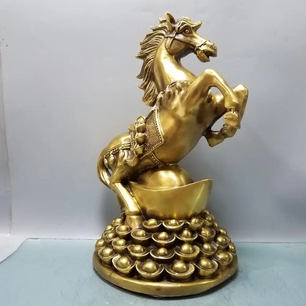Wedding Decoration 14" China Lucky Seikos Brass Zodiac signs horse Equus caballus statue Sculpture Ma Ta Ingot
Wedding Decoration 14" China Lucky Seikos Brass Zodiac signs horse Equus caballus statue Sculpture Ma Ta Ingot